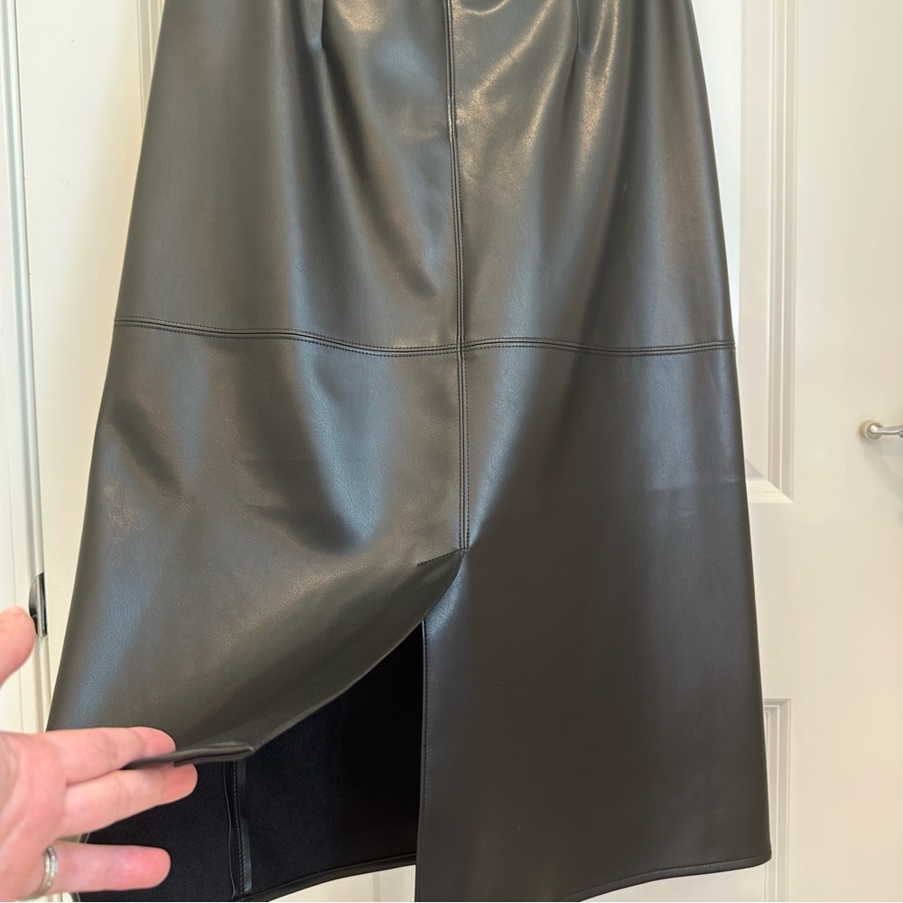 NWT NEW SEASON ‘S MAX MARA ‘RIMINI’ FAUX LEATHER SKIRT BLACK FALL/WINTER/SPRING - Picture 14 of 16